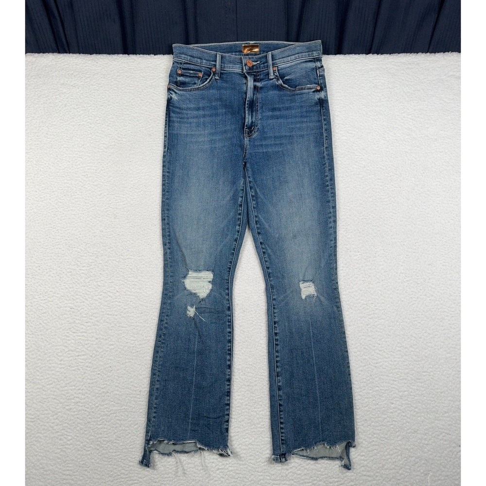 MOTHER JEANS - The Inside Crop Step Chew - Women's 26 - Distressed -  26" Inseam